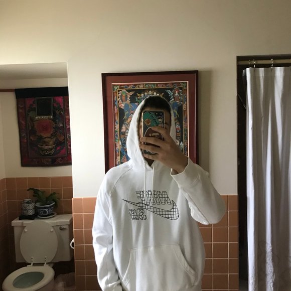 WHITE NIKE SB HOODIE (S) - Picture 5 of 5